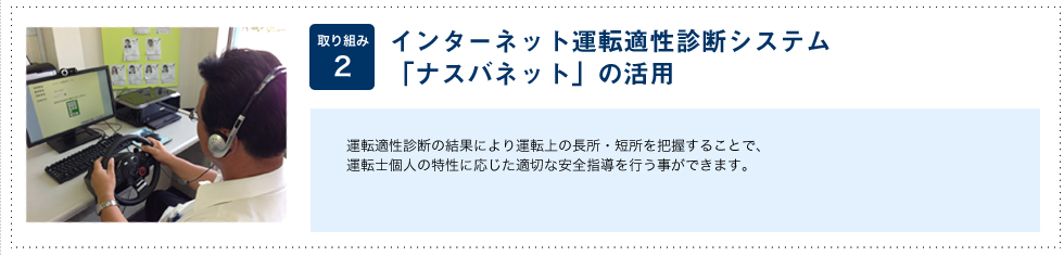 インターネット運転適性診断システムの活用