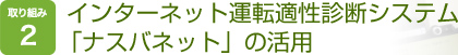 取り組み２　インターネット運転適性診断システム「ナスバネット」の活用